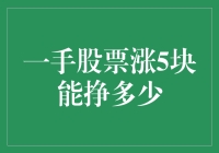 一手股票上涨5元：背后的收益价值与市场启示