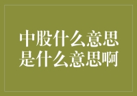 中股究竟是什么意思？你是怎么理解的呢？