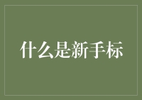 初探金融市场：新手标概念解析与策略指南