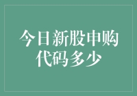 今日新股申购代码：开启投资新篇章的钥匙