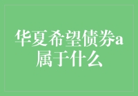 华夏希望债券A：稳健成长与风险管控并重的投资佳选