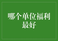 哪家单位的福利待遇最给力？