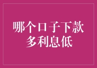 关于哪个口子下款多利息低的深度剖析与搞笑指南