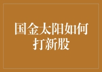 国金太阳——打新股的策略与技巧