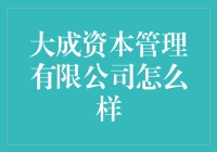 大成资本管理有限公司：专业理财，稳健前行