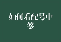 如何在配号中签中获得一手房：攻略与技巧