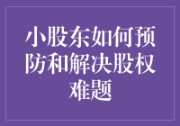 小股东如何预防和解决股权难题：策略与案例分析