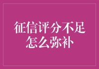 征信评分不足：如何弥补与提升