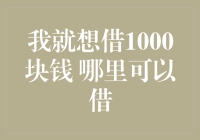 借款1000元：面对资金短缺，如何找到合适的借款途径