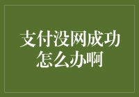 当支付没网成功时，我们应该怎么办？