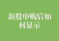 新股申购后如何显示？从一堆代码里找大肉签