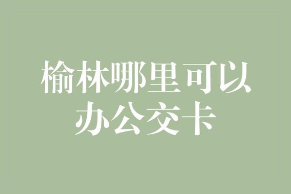 榆林哪里可以办公交卡