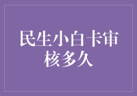 民生小白卡审核多久？别急，我来告诉你！