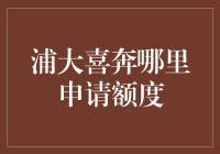 浦大喜奔额度申请攻略：从入门到精通