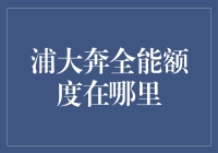 深度解析：浦大奔全能额度的获取与管理之道