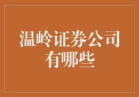 温岭证券公司盘点：从本地视角看投资新潮