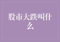 股市大幅下跌时的股市术语及其影响分析