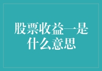 股票收益一是什么意思：深入解析股票投资的基本概念