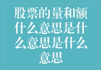 股票市场中的量与额：解读市场动向的关键指标