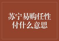 苏宁易购任性付，任性地付，买买买不用急！