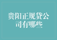 贵阳市正规贷款公司有哪些？深度解析与投资前景