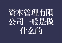 资本管理公司究竟在忙些什么？