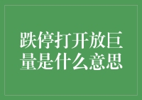 跌停打开市场巨量涌入，究竟是何含义？