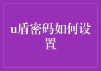 U盾密码怎么设？超实用技巧来啦！